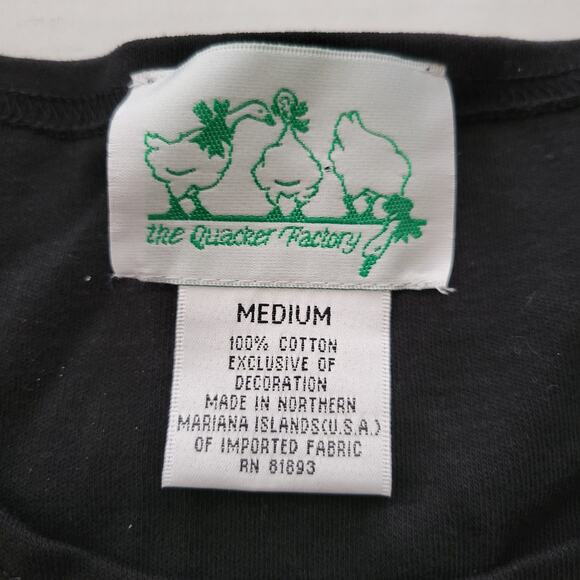 Quaker Factory Medium Black “Some Of My Best Friends Are Flakes” Snowmen Top - Picture 3 of 5